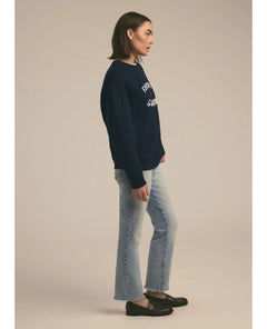 Favorite Grandma Heart Logo Sweatshirt Navy - PINK ARROWS