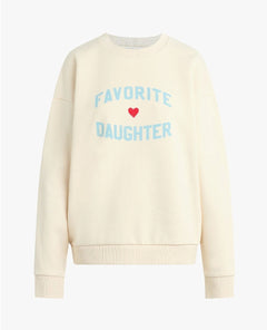 Favorite Mom Sweatshirt Baby Blue Heart - PINK ARROWS