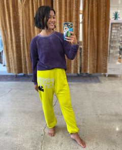 Free City Lux OG Sweatpant Glow Yellow - PINK ARROWS
