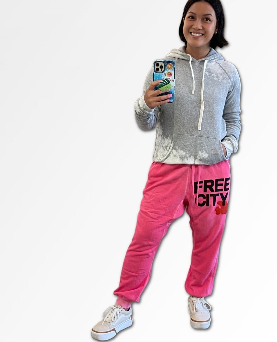 Free City Pocket Sweatpant Pink - PINK ARROWS