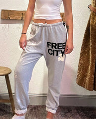Free City Superfluff OG Pant Heather - PINK ARROWS