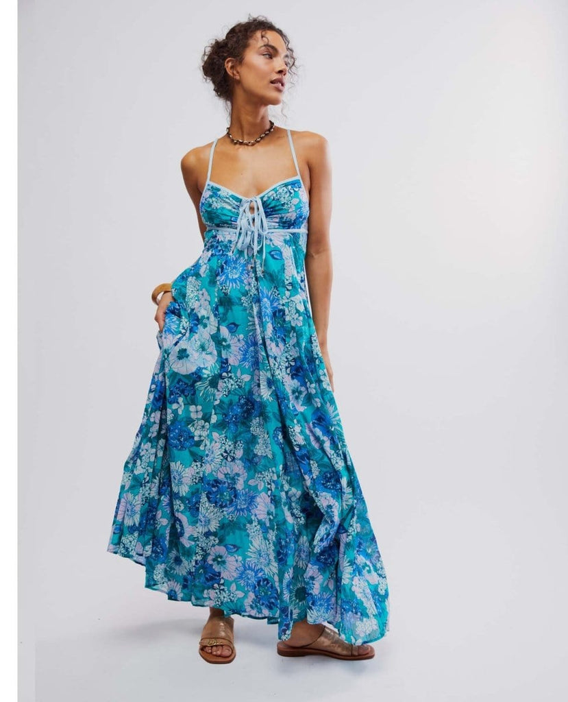 Free People Dream Weaver Maxi Dress Teal Free People Dream Weaver Maxi Dress Teal