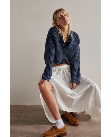 Free People Sweet Nothing Cardi Navy - PINK ARROWS