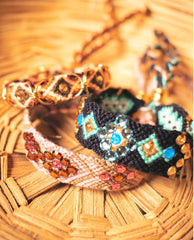 Free Spirit Bracelet with Rings Brown - PINK ARROWS