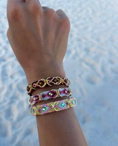 Free Spirit Bracelet with Rings Rose - PINK ARROWS