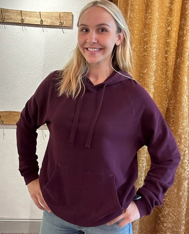 FREECITY Basic Goodness Hoodie Eggplant - PINK ARROWS