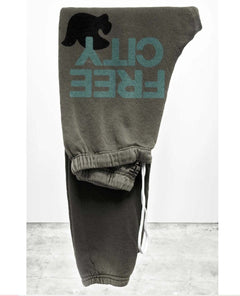 FREECITY Superfluff Sweatpants Mushroom - PINK ARROWS