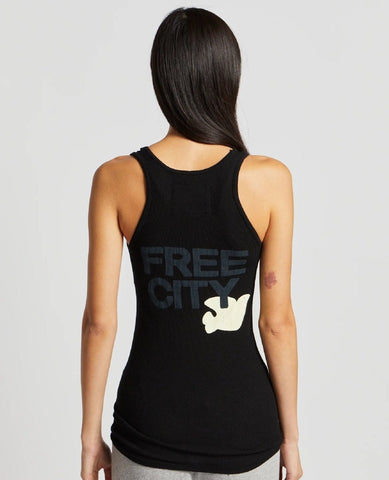 FREECITY Supervintage Tank Black - PINK ARROWS