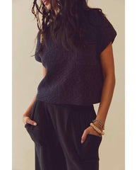 Freya Sweater Set Black Charcoal - PINK ARROWS