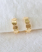 Full Moon Huggie Hoop Earrings - PINK ARROWS