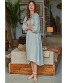 Gauze Dress in Mint with Pockets - PINK ARROWS
