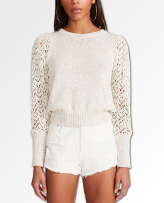Gave Good Lace Sweater Ivory - PINK ARROWS