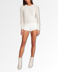 Gave Good Lace Sweater Ivory - PINK ARROWS