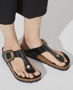 Gizeh High Shine Black Leather - PINK ARROWS
