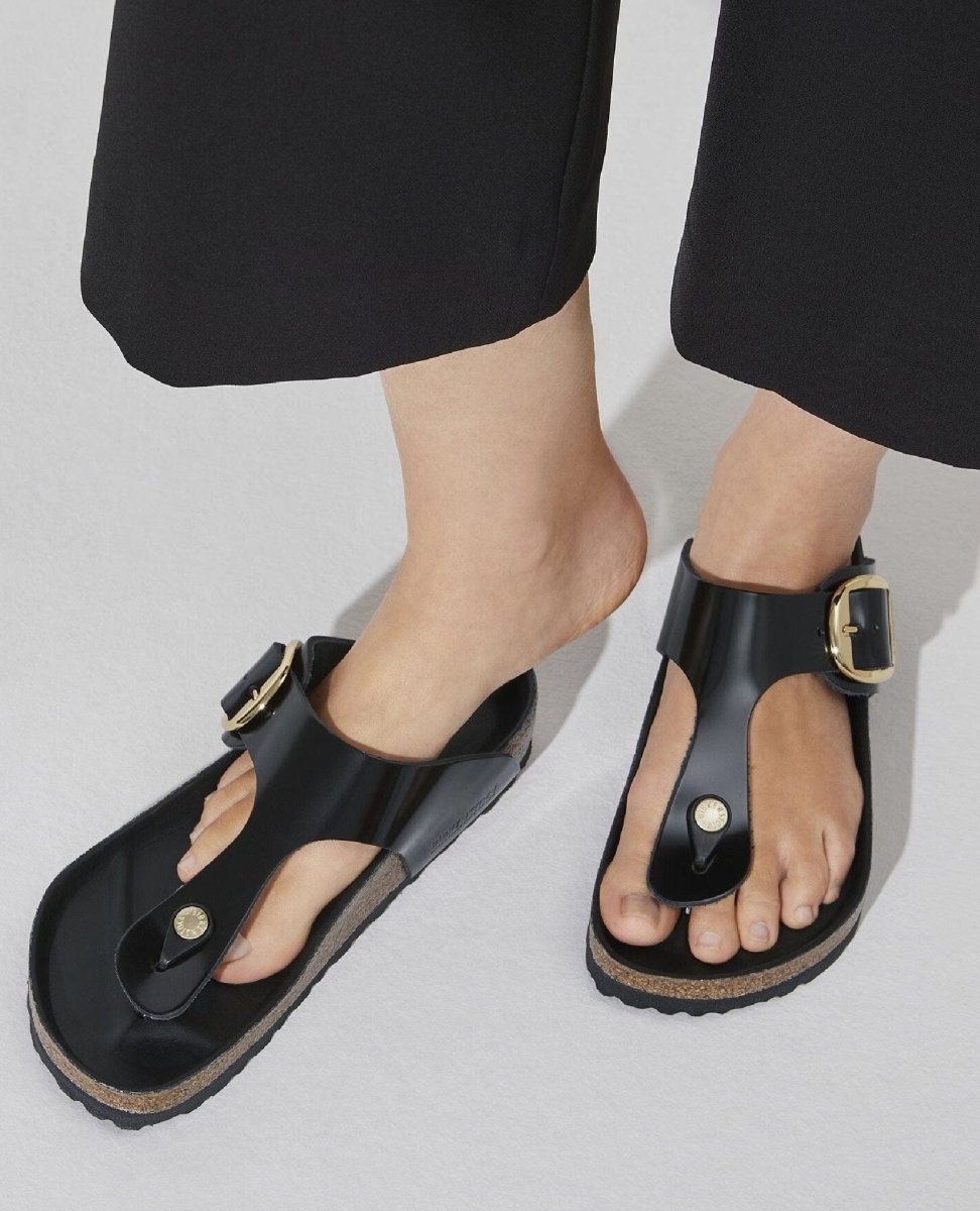 Gizeh High Shine Black Leather - PINK ARROWS