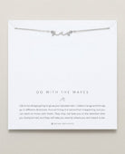 Go With Waves Necklace Silver - PINK ARROWS