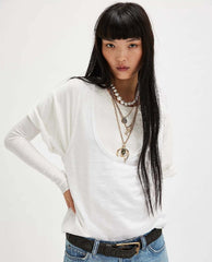 Going Places Cardi Ivory Thermal - PINK ARROWS