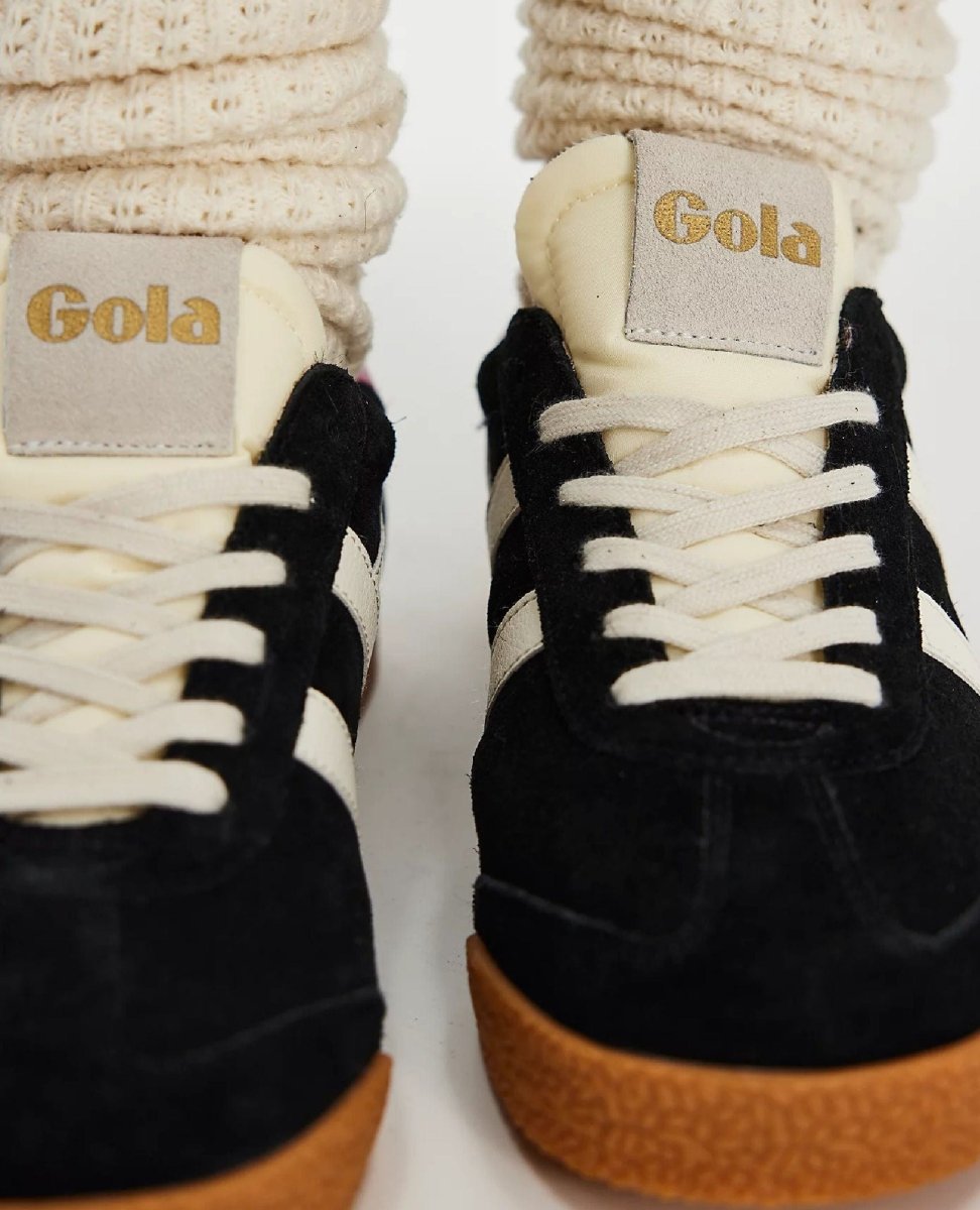 Gola Women's Elan Trainer Black White Fuchsia - PINK ARROWS