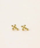 Gold Cross Earrings - PINK ARROWS
