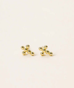 Gold Cross Earrings - PINK ARROWS