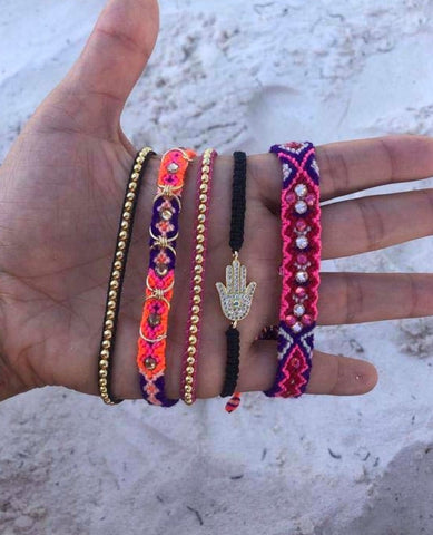 Gold Power Bracelet Pink - PINK ARROWS