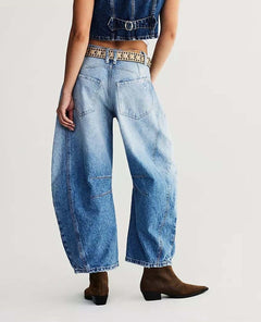 Good Luck Barrel Jean Barnyard Blue - PINK ARROWS