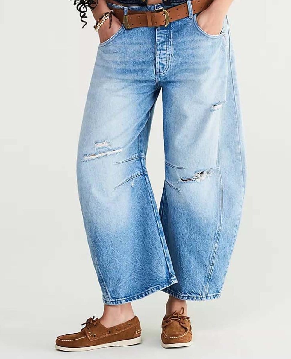 Good Luck Barrel Jean Barnyard Blue - PINK ARROWS