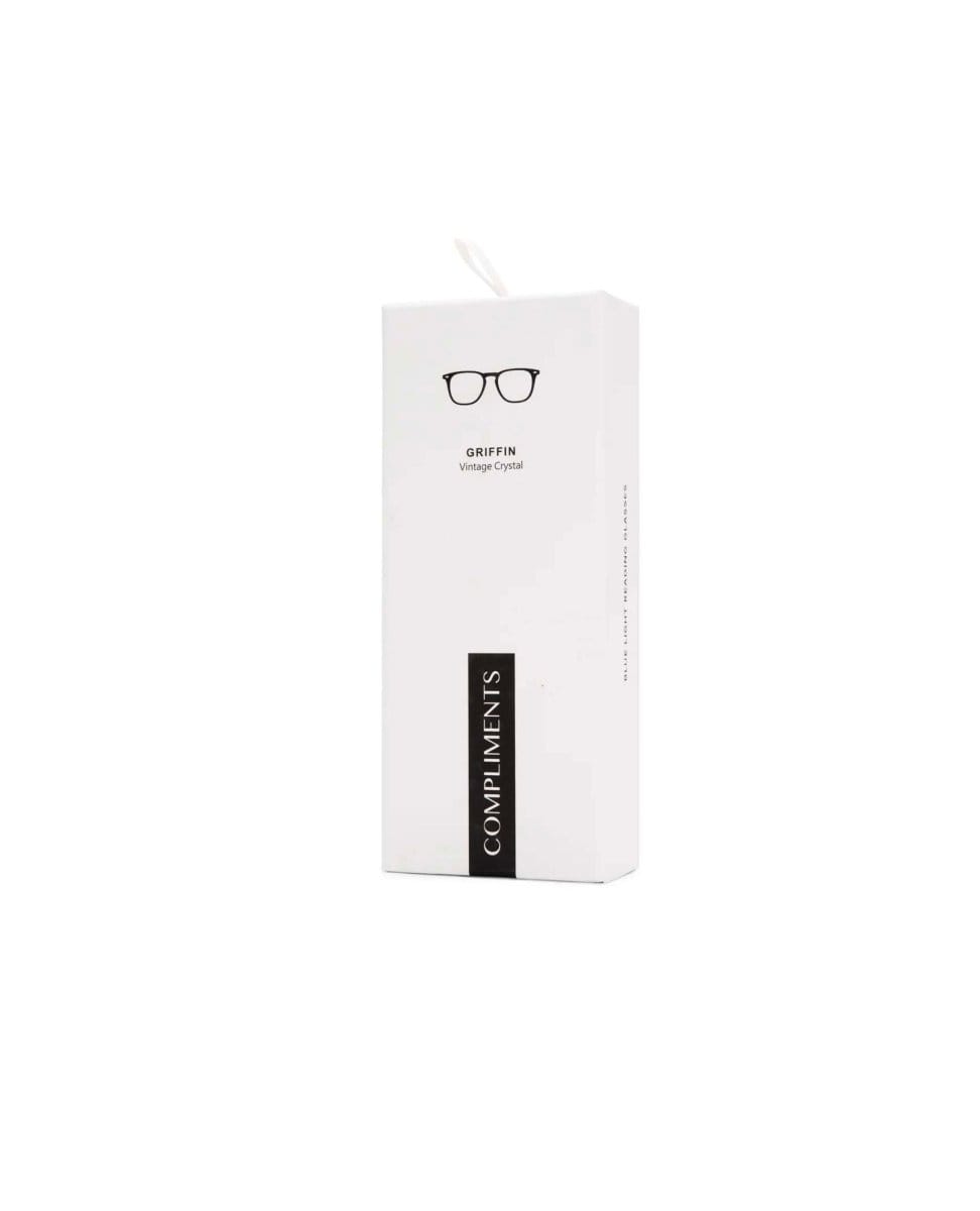 Griffin Vintage Crystal Blue Light Reading Glasses - PINK ARROWS