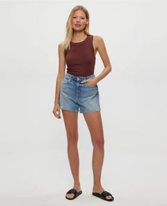 Halley Ruched Side Tank Espresso - PINK ARROWS