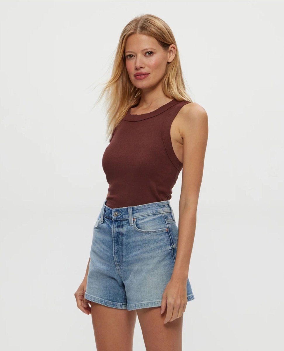 Halley Ruched Side Tank Espresso - PINK ARROWS