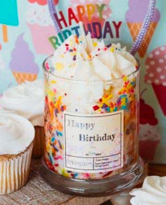 Happy Birthday Dessert Candle - PINK ARROWS