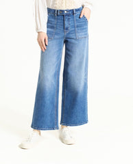 High Rise Wide Leg Dion Blue - PINK ARROWS