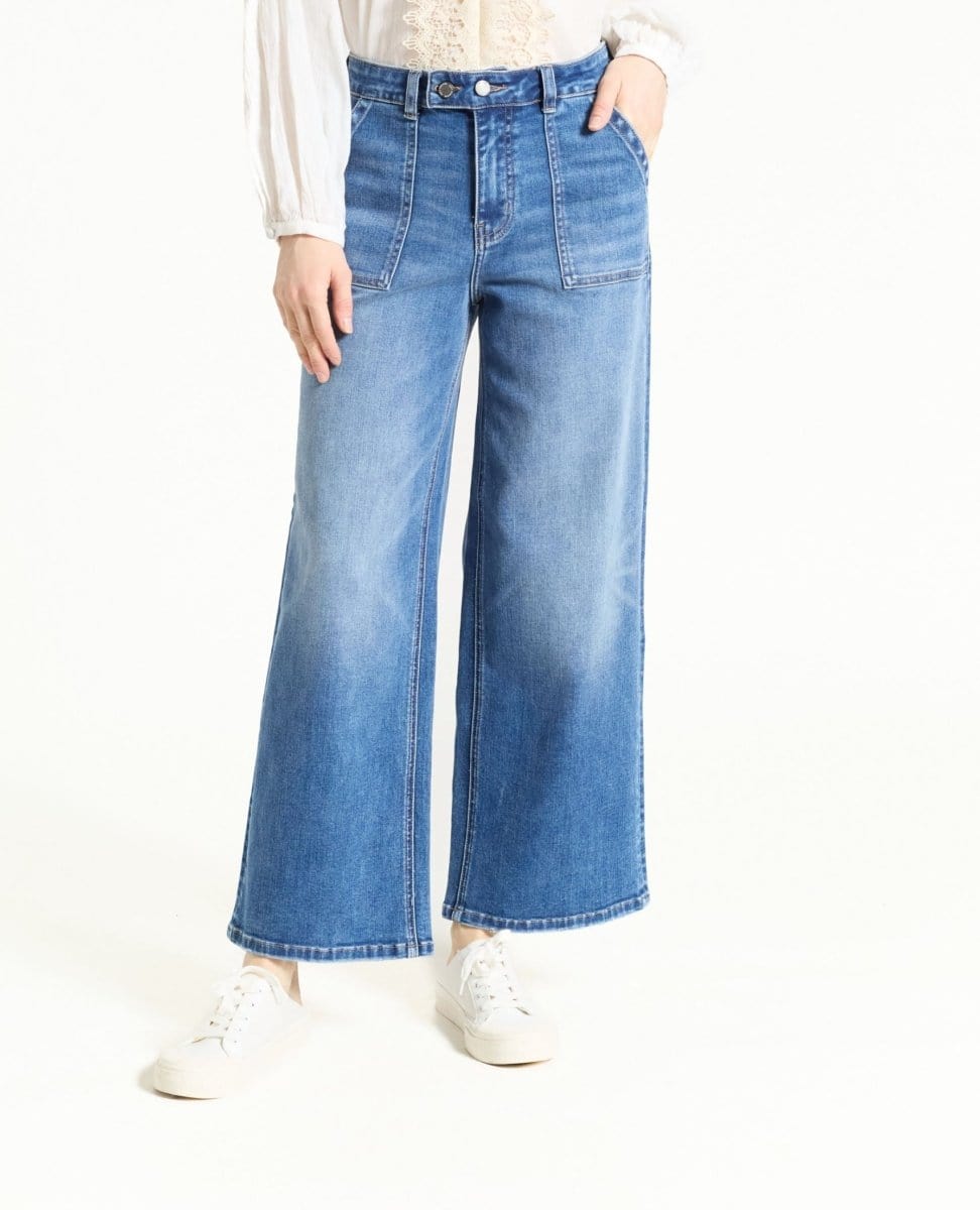 High Rise Wide Leg Dion Blue - PINK ARROWS