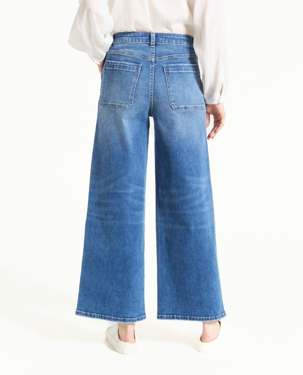 High Rise Wide Leg Dion Blue - PINK ARROWS
