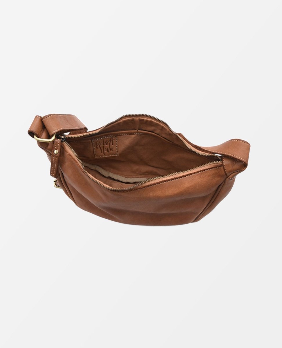 Hug Hobo Bag in Cognac - PINK ARROWS
