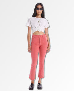 Hustler Ankle Fray Rose of Sharon - PINK ARROWS