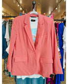 Imaan Blazer Peach Romance - PINK ARROWS