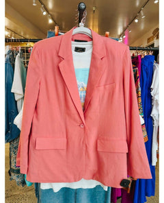 Imaan Blazer Peach Romance - PINK ARROWS