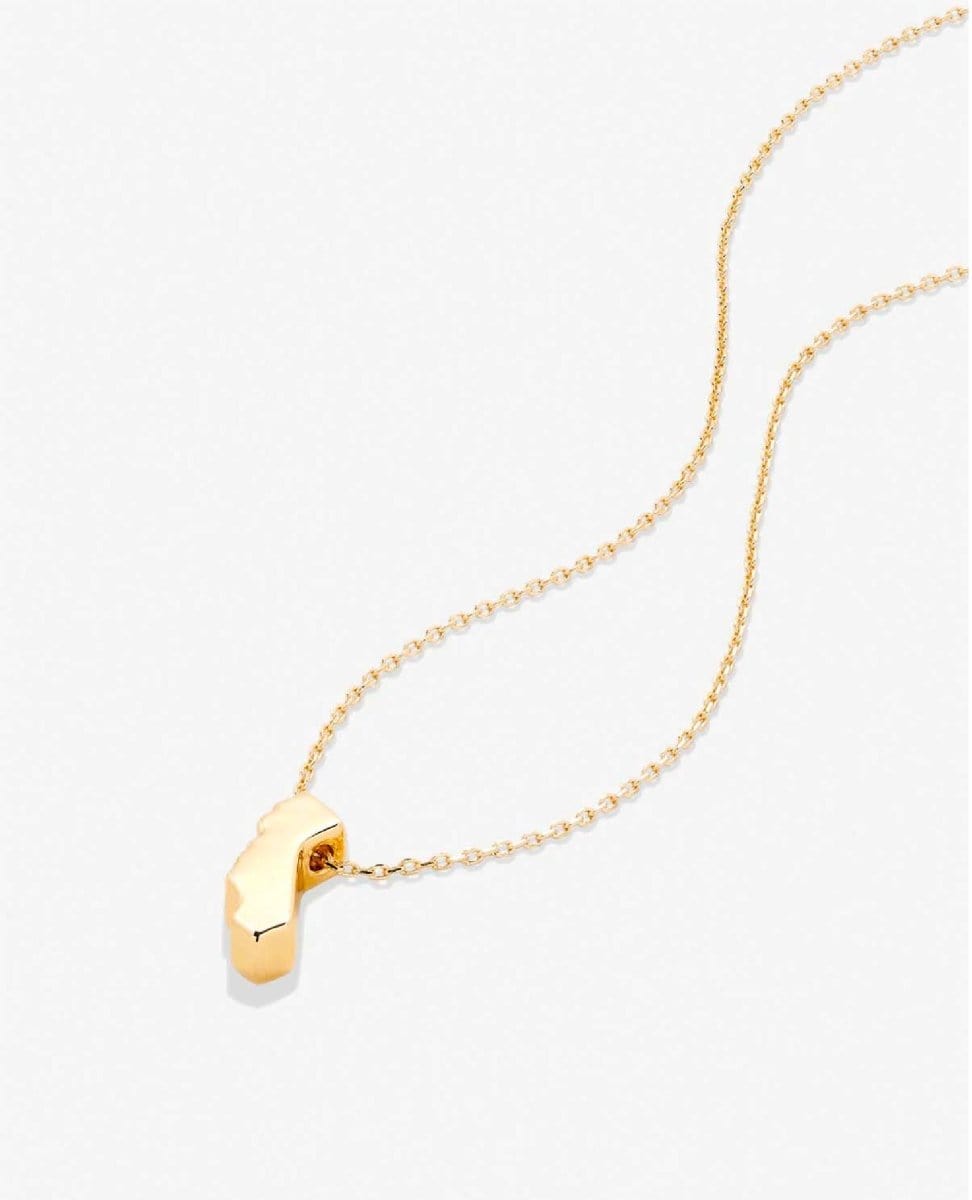 In The Heart Of California Necklace Gold - PINK ARROWS