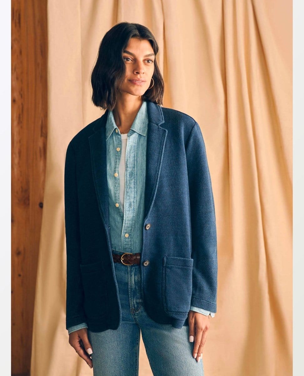 Inlet Blazer Hendricks Indigo Wash - PINK ARROWS