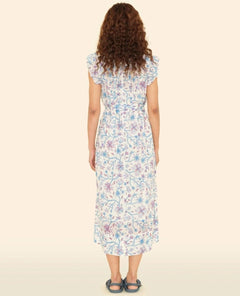 Ivory Blue April Dress - PINK ARROWS
