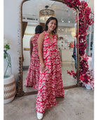 Jade Dress in Bora Bora Tabasco - PINK ARROWS