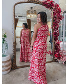 Jade Dress in Bora Bora Tabasco - PINK ARROWS