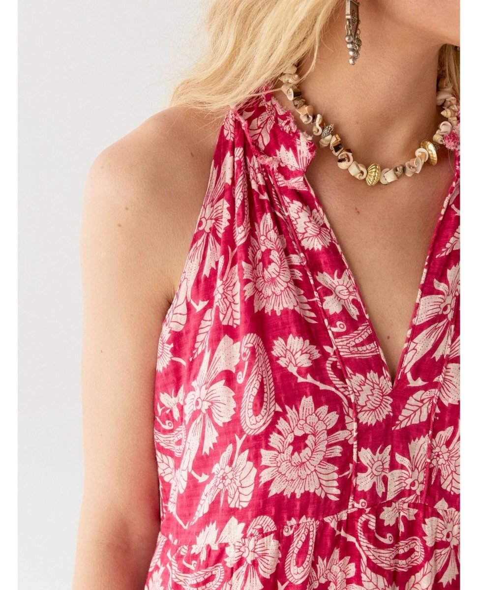 Jade Dress in Bora Bora Tabasco - PINK ARROWS