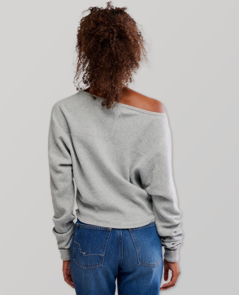 Jess Heather Grey Long Sleeve - PINK ARROWS