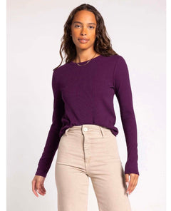 Jess Long Sleeve Cabernet - PINK ARROWS
