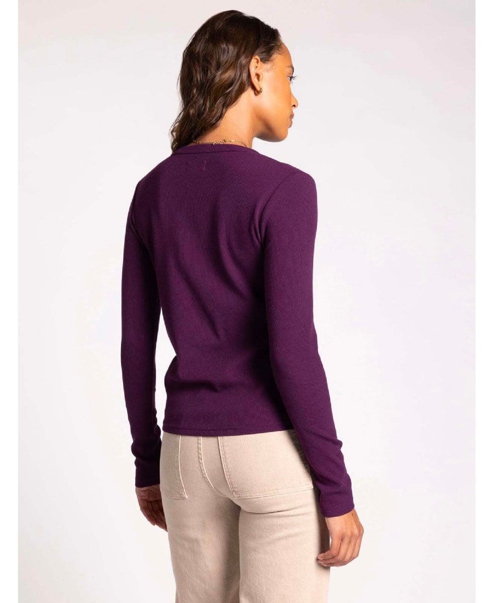 Jess Long Sleeve Cabernet - PINK ARROWS