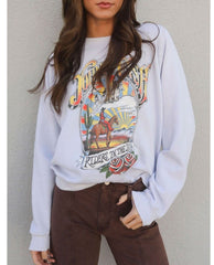 Johnny Cash Lavender Vintage Sweatshirt - PINK ARROWS