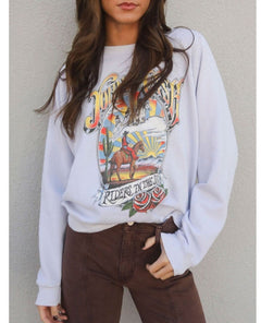 Johnny Cash Lavender Vintage Sweatshirt - PINK ARROWS