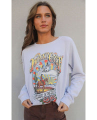 Johnny Cash Lavender Vintage Sweatshirt - PINK ARROWS